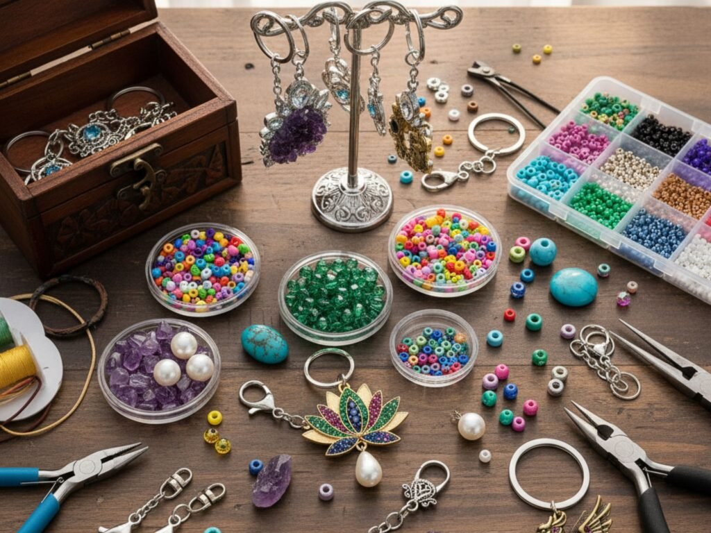 Acessórios artesanais e materiais de bijuteria